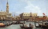 Canaletto Paintings - Return of the Bucentaurn to the Molo on Ascension Day by Canaletto